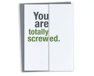 Funny new job congratulations card that is foldable