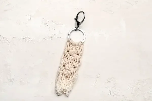 A selfmade keychain from rope