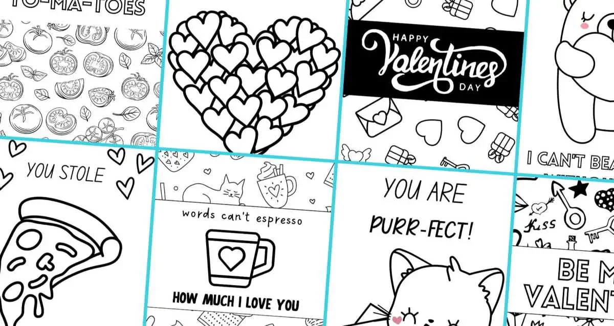 A selection of Valentine's Day printables
