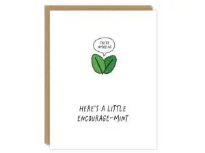 A funny pun card to encourage someone