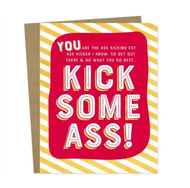 Funny "kick some *ss" card