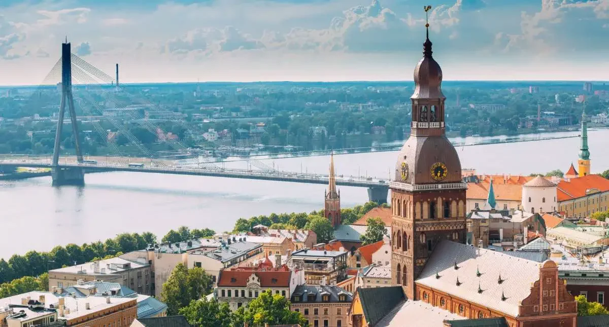 A photo of the skyline of Riga, Latvia