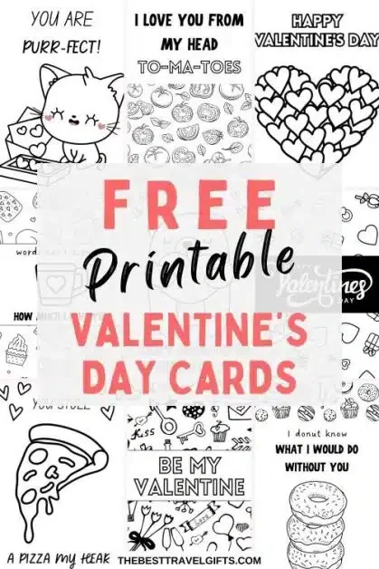 Free printable Valentine's Day card with nine examples