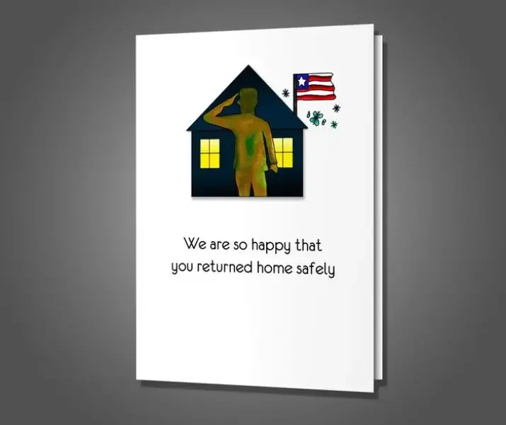 Funny military homecoming card 