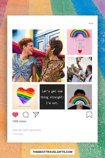 A sample Instagram post for Pride Month