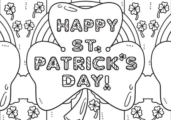 Haooy St Patrick's Day coloring page