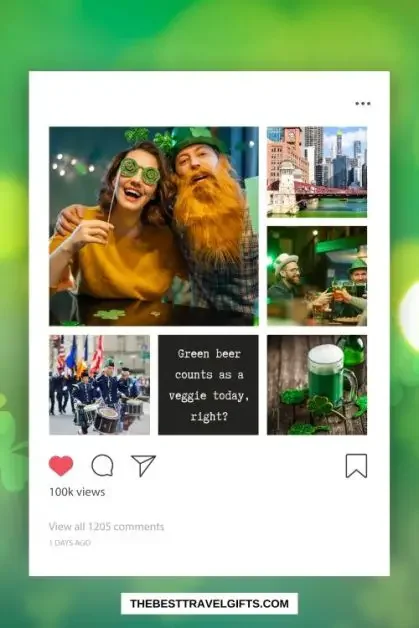A St Patrick's Day Instagram post