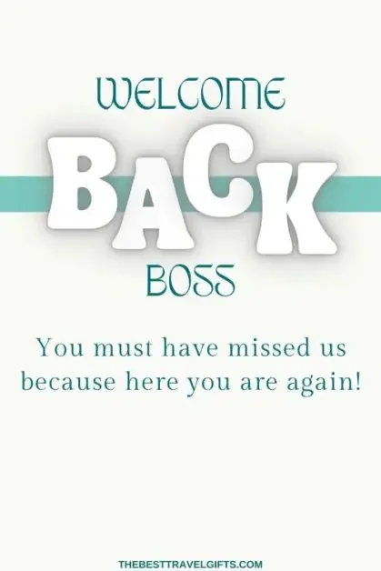 Welcome back boss, You must have missed us because here you are again!
