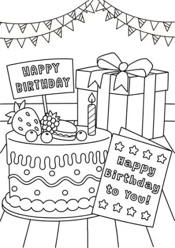 30 Free Printable Birthday Coloring Pages For Kids & Adults